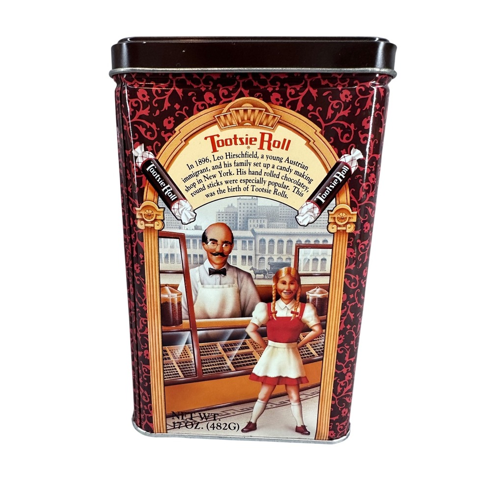 Vintage 1992 Tootsie Roll Limited Edition Collectible Tin 17oz Rust Dents